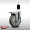 Service Caster 5'' SS Gray Poly Swivel 1-1/2'' Expanding Stem Caster Total Lock Brake SCC-SSEXTTL20S514-PPUB-112 - alternate 2